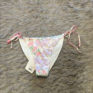 NWT Loveshackfancy moto‎ bikini bottoms rainbow clouds floral swimsuit bottoms